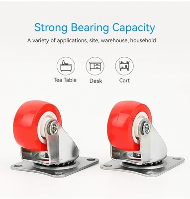Zinc Plated Plate Mount Swivel Casters For Heavy Duty