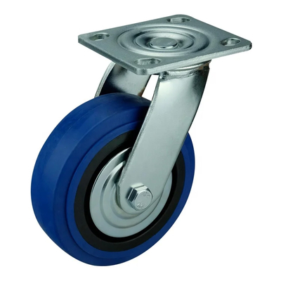 Non Marking Cast Iron Core Industrial Series Caster Swivel With Steel Rubber Wheel