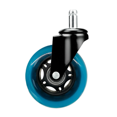 Office Chair Caster Wheels Set Of 5 Minimal Blue Transparent Light Duty Furniture Casters