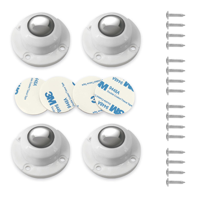 Set Of 4 High Quality 1 Inch Self-Adhesives Swivel Stainless Steel Roller Furniture Caster