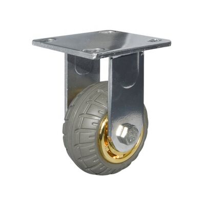 Customable rubber casters wheels with zine plated threaded stem offering traction and smooth rolling on diverse floor types