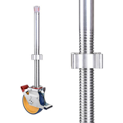 PU Swivel 5inch Scaffolding Wheels 1320lbs Loading Long Aluminium Stem