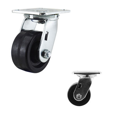 Hard 100mm Diameter High Temperature Caster Wheels With Roller Bearing