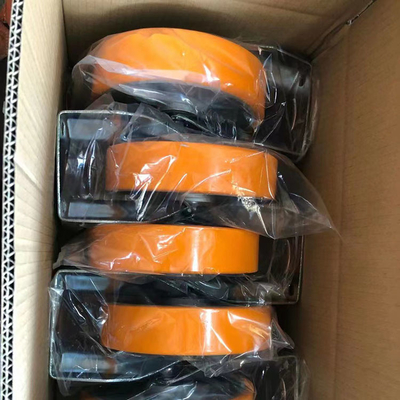 200mm Rigid Plate  Aluminium Core PU Nylon Casters Heavy Duty
