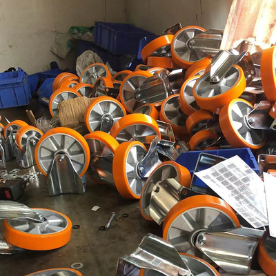 200mm Rigid Plate  Aluminium Core PU Nylon Casters Heavy Duty