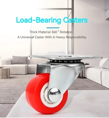 Zinc Plated Plate Mount Swivel Casters For Heavy Duty