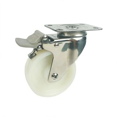 Trách nhiệm nặng 350KG Ball Bearing Nylon Casters Screw In Installation 100 Lbs Load Capacity