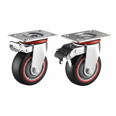 Finish Zinc Plated Silent Casters and Total Lock Brake Type for Customer Requirements