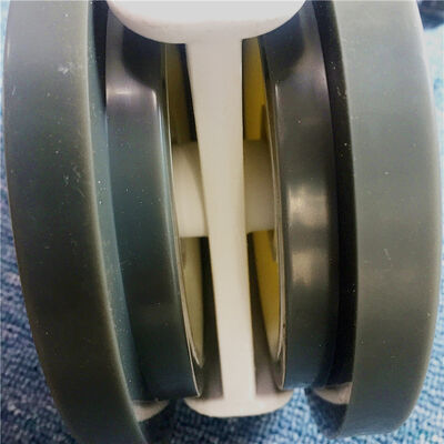 bánh xe PU màu đen cao 194mm lõi rỗng loại công nghiệp cho xe đẩy, thiết bị và máy móc chịu tải nặng