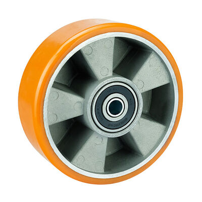 350KG Capacity Nylon Casters 65mm Solid Core Wheel Đường quay công nghiệp bền cho vận chuyển máy móc và thiết bị