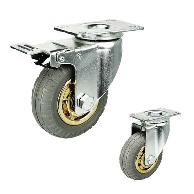 Bánh xe cao su 4 inch tải trọng 70kg ISO9001 với tiếng ồn thấp