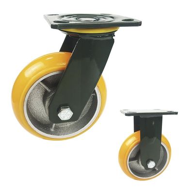 Đốm quay 8 inch PU, 380kg Capacity Đốm quay màu cam