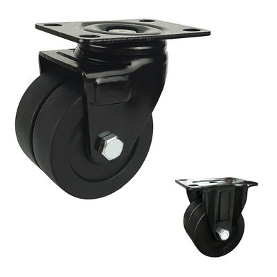 Bánh xe nylon 3 inch tải trọng 250kg màu đen có bạc đạn trơn