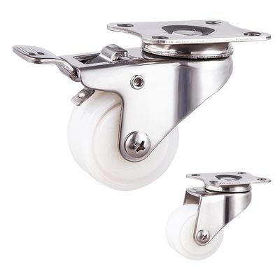 50mm Anti Rustic 50KG Capacity Nylon Swivel Casters With Plain Bearing