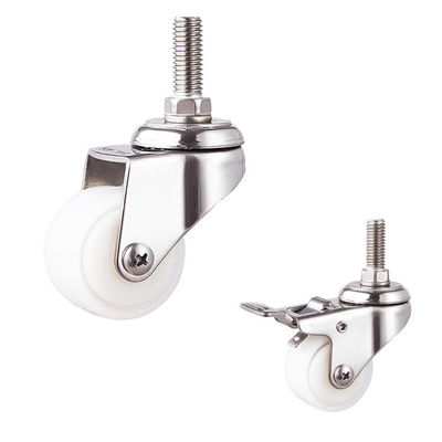 50mm Anti Rustic 50KG Capacity Nylon Swivel Casters With Plain Bearing