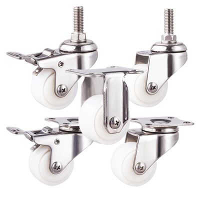 50mm Anti Rustic 50KG Capacity Nylon Swivel Casters With Plain Bearing