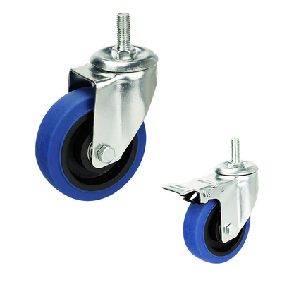 198LBS Capacity 5 Inch Soft Wheel Blue TPR Directional Silent Trolley Wheel