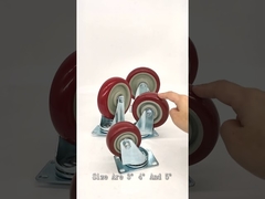 Giới thiệu bánh xe đẩy nhựa PVC màu đỏ hạng trung-YLcaster