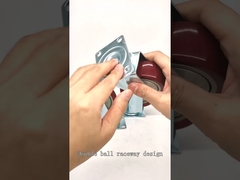 Giới thiệu bánh xe đẩy nhựa PVC màu đỏ chịu lực trung bình-YLcaster